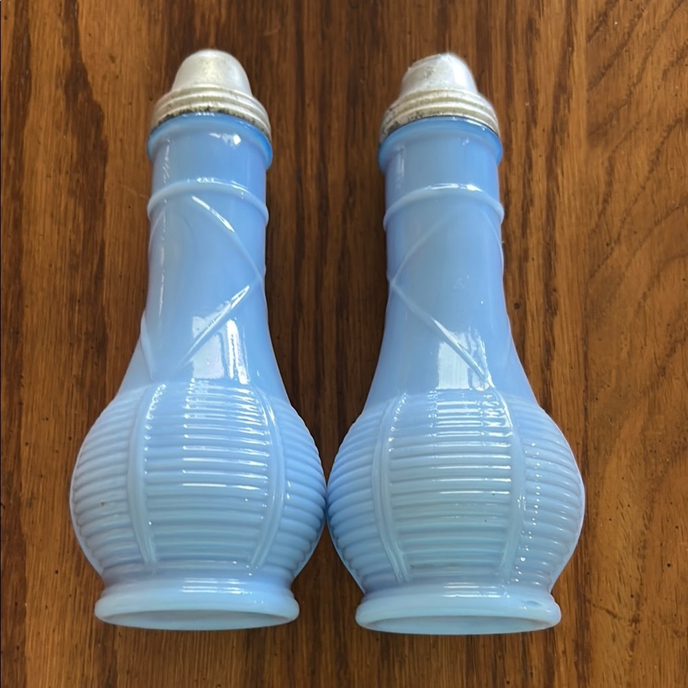 Blue Glass Salt and Pepper Shakers